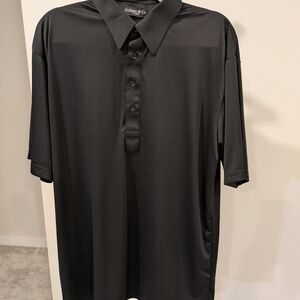 Collars & Co. Men's Classic Black Polo Shirt. Size XL. Stay Crisp Collar.